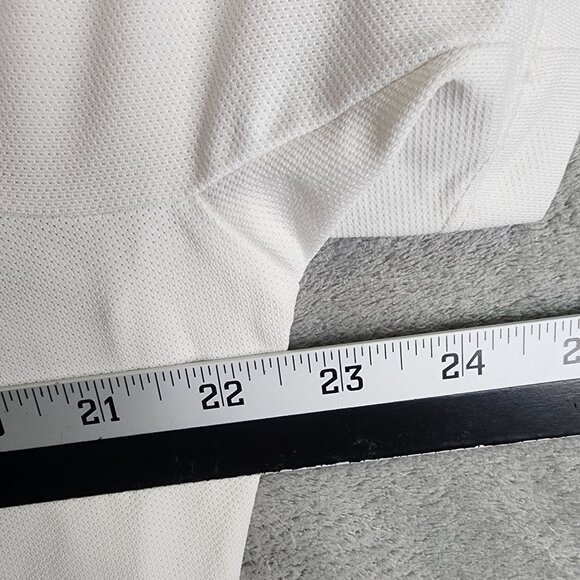 Mens Nike Golf Modern Fit Dri-Fit Polo Shirt White & Neon Green Short Sleeve L - Picture 9 of 11